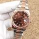 Copy Rolex Datejust II Oyster 41MM 2-Tone Rose Gold Stick Markers Fluted Bezel Brown Dial Watch (3)_th.jpg